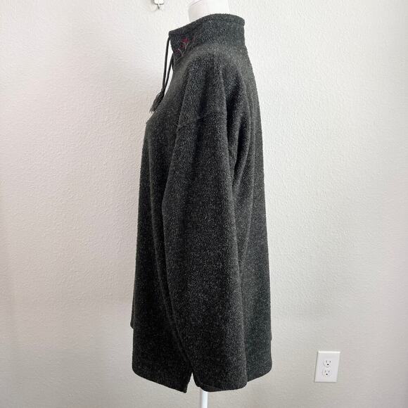 Victoria's Secret Country Vintage Fleece Pullover Women's M Gray Sweater Jacket - Picture 3 of 6